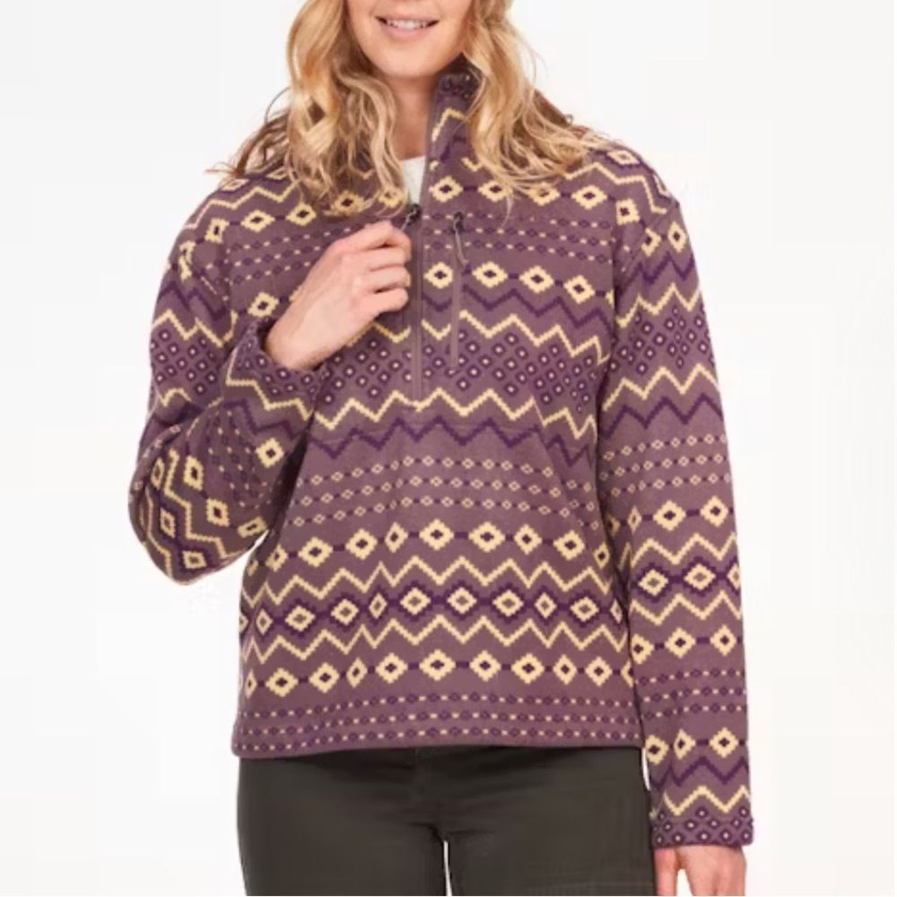 Marmot Women's Heavyweight Drop Line Printed 1/2-Zip Fleece Small